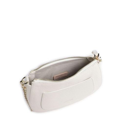 Crossbody Coccinelle C-Easy Mini voor dames in off wit pearl leer. Crossbody Coccinelle C-Easy Mini voor dames in off wit pearl leer.