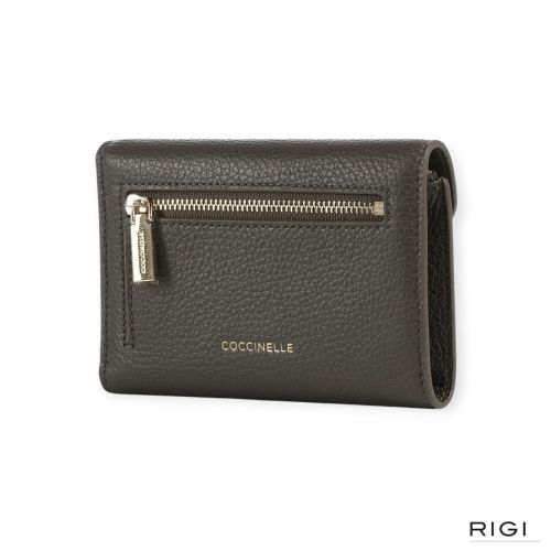Coccinelle C-me E2SSL11D621 portemonnee in taupe leer voor dames. 