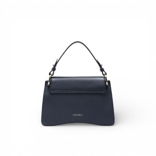 Coccinelle C-Me Small hand- en schoudertas in blauw leer voor dames.