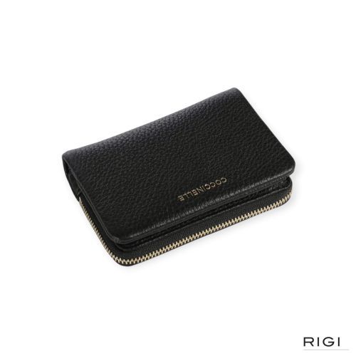Coccinelle E2TBM11E901 C-Me Softy portemonnee in zwart,noir leer voor dames. 