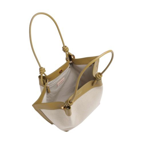 Coccinelle Finn Canvas shopper voor dames in naturel / groen