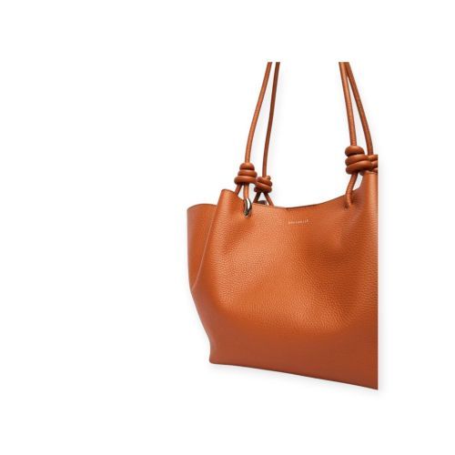 Coccinelle Finn shopper in oranje leer voor dames. Coccinelle Finn shopper in oranje leer voor dames.