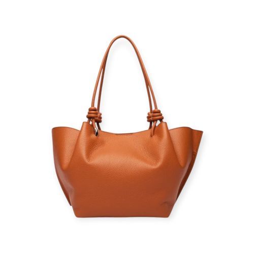 Coccinelle Finn shopper in oranje leer voor dames. Coccinelle Finn shopper in oranje leer voor dames.