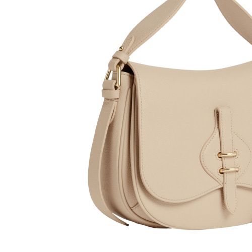 Coccinelle Mavery crossbody medium in beige leer voor dames. 