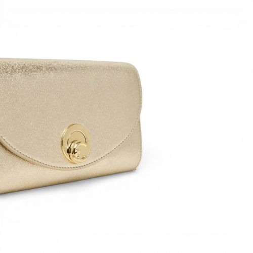 Coccinelle Nikla Smooth clutch in goud leer voor dames. Coccinelle Nikla Smooth clutch in goud leer voor dames.