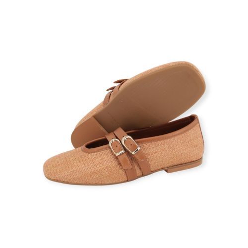 CTWLK - Catwalk clara dames ballerina in het cognac leer. CTWLK - Catwalk clara dames ballerina in het cognac leer.