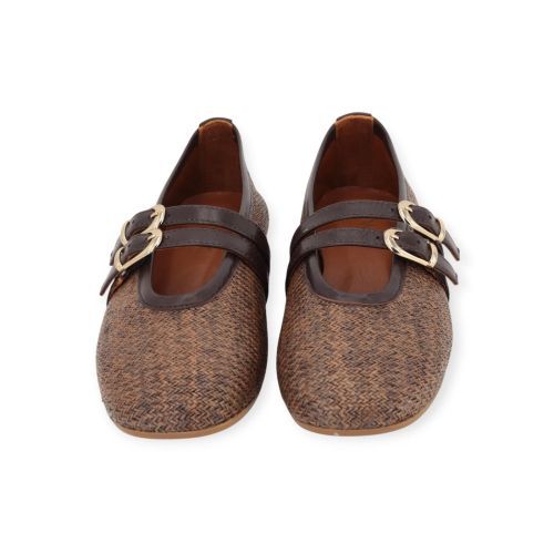 CTWLK - Catwalk clara dames ballerina in het bruin leer.