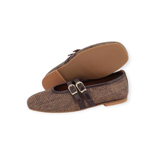 CTWLK - Catwalk clara dames ballerina in het bruin leer.