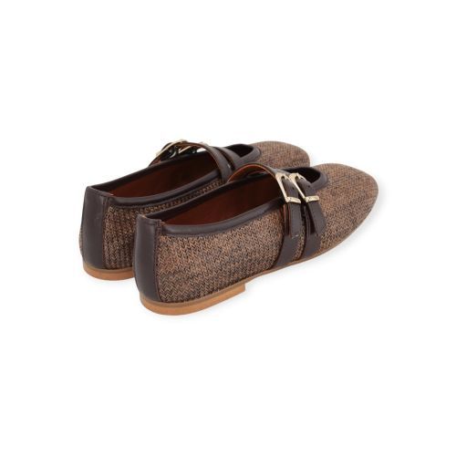 CTWLK - Catwalk clara dames ballerina in het bruin leer.