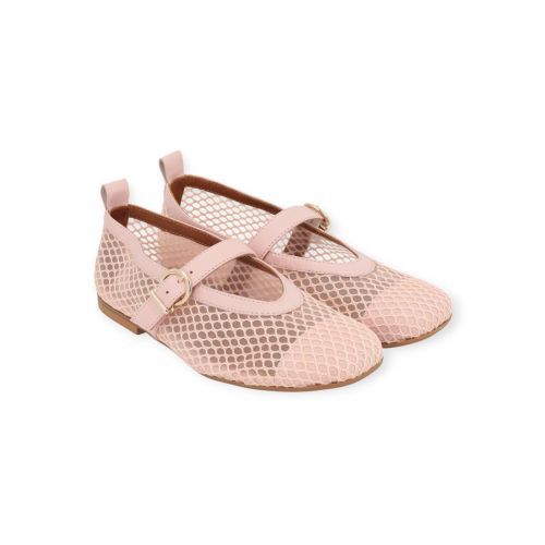 CTWLK - Catwalk claudia dames ballerina in het roze mesh leer. CTWLK - Catwalk claudia dames ballerina in het roze mesh leer.