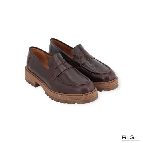 CTWLK Edlund/I8 mocassin in bruin leer voor dames. 