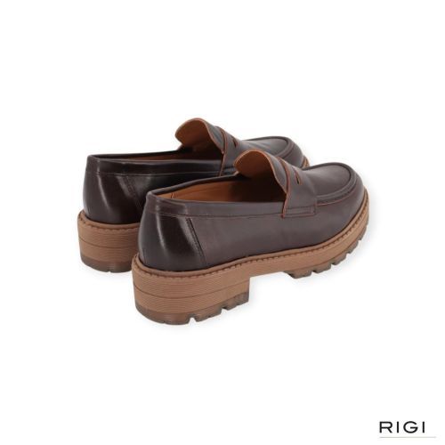 CTWLK Edlund/I8 mocassin in bruin leer voor dames. 