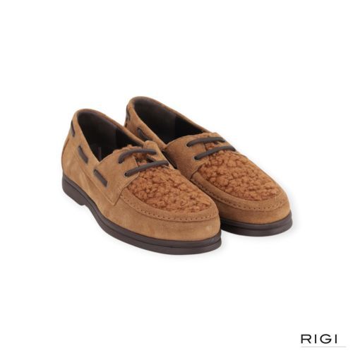 Catwalk, CTWLK Elona mocassin voor dames in cognac suède.