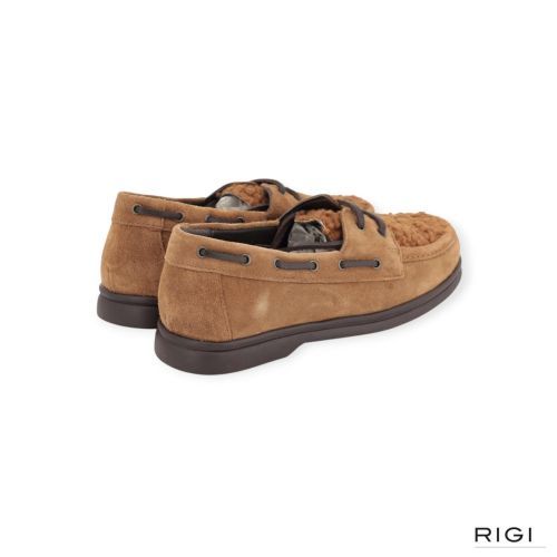 Catwalk, CTWLK Elona mocassin voor dames in cognac suède.