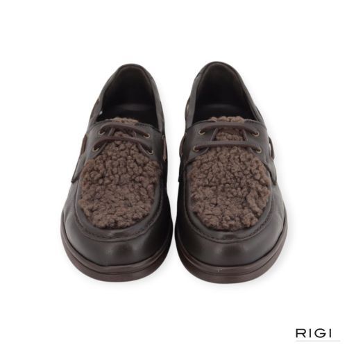 Catwalk, CTWLK Elona mocassin voor dames in bruin leer.