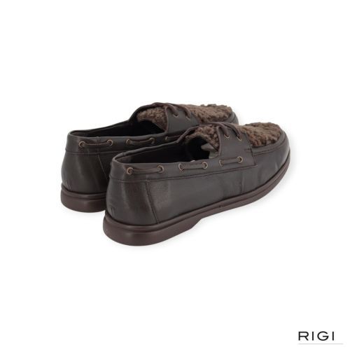 Catwalk, CTWLK Elona mocassin voor dames in bruin leer.