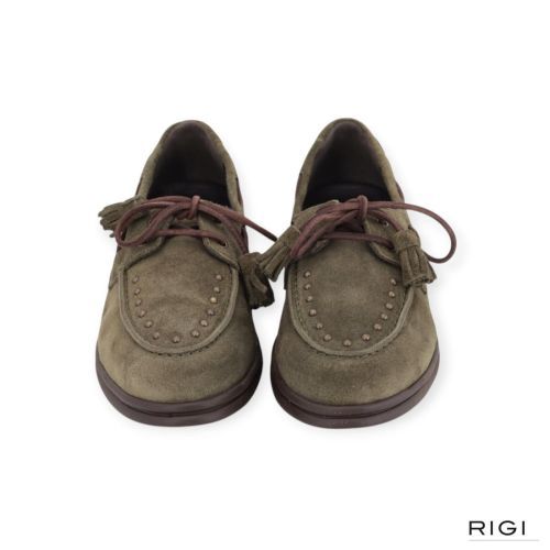 Catwalk, CTWLK Elowen mocassin in groen suède voor dames. 
