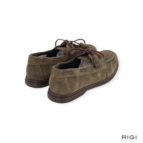 Catwalk, CTWLK Elowen mocassin in groen suède voor dames. 