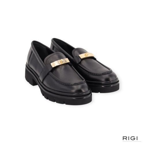 Catwalk, CTWLK Emilia mocassin in zwart leer voor dames. Catwalk, CTWLK Emilia mocassin in zwart leer voor dames.