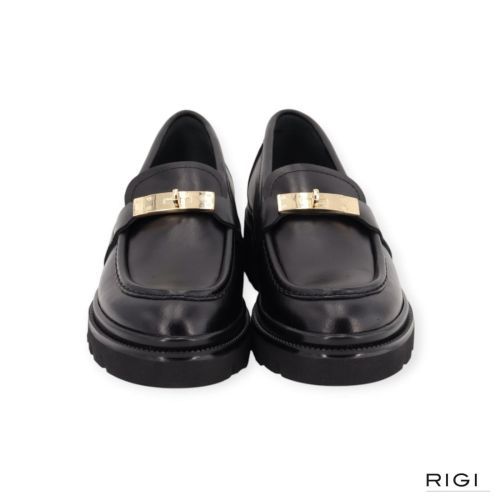 Catwalk, CTWLK Emilia mocassin in zwart leer voor dames. Catwalk, CTWLK Emilia mocassin in zwart leer voor dames.