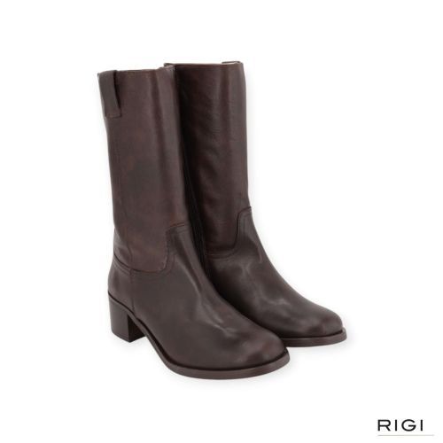 CTWLK, Catwalk Ericci enkellaars in bruin leer voor dames. CTWLK, Catwalk Ericci enkellaars in bruin leer voor dames.