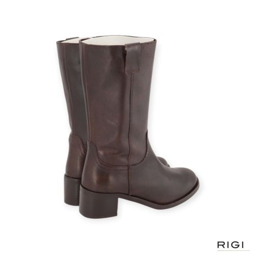 CTWLK, Catwalk Ericci enkellaars in bruin leer voor dames. CTWLK, Catwalk Ericci enkellaars in bruin leer voor dames.