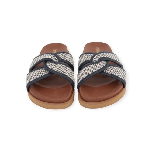 Catwalk CTWLK Gabon slipper voor dames in blauw leer.