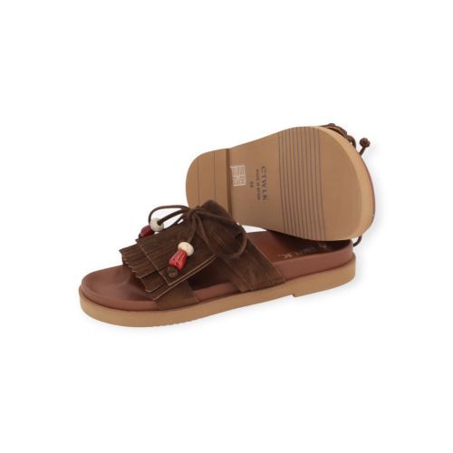 CTWLK - Catwalk Gemma dames slipper in bruin suede.