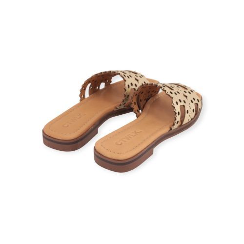 Catwalk CTWLK Genoa slipper voor dames in goud leer. 