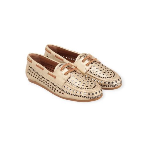 CTWLK Catwalk Gigi mocassin in goud shinning leer.