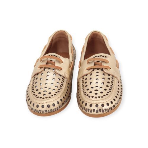 CTWLK Catwalk Gigi mocassin in goud shinning leer.