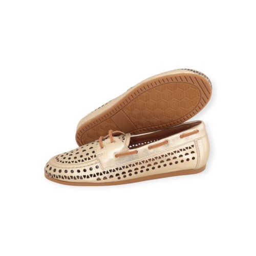 CTWLK Catwalk Gigi mocassin in goud shinning leer.