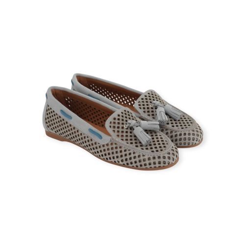 CTWLK Catwalk Gilio dames mocassin in licht blauw perfoeer leer. CTWLK Catwalk Gilio dames mocassin in licht blauw perfoeer leer.