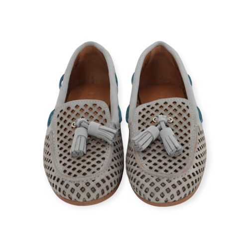 CTWLK Catwalk Gilio dames mocassin in licht blauw perfoeer leer. CTWLK Catwalk Gilio dames mocassin in licht blauw perfoeer leer.