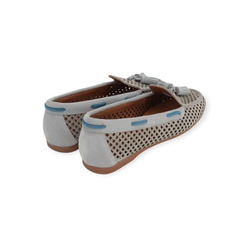 CTWLK Catwalk Gilio dames mocassin in licht blauw perfoeer leer. CTWLK Catwalk Gilio dames mocassin in licht blauw perfoeer leer.