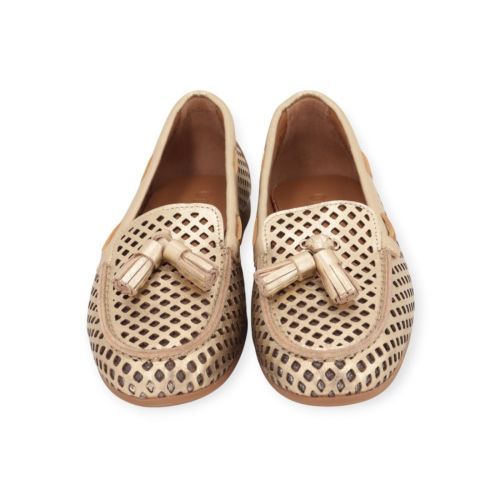 CTWLK Catwalk Gilio dames mocassin in goud perfoeer leer.