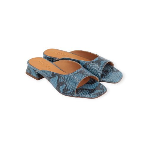 Catwalk CTWLK Gilla slipper, muiltje voor dames in blauw leer.