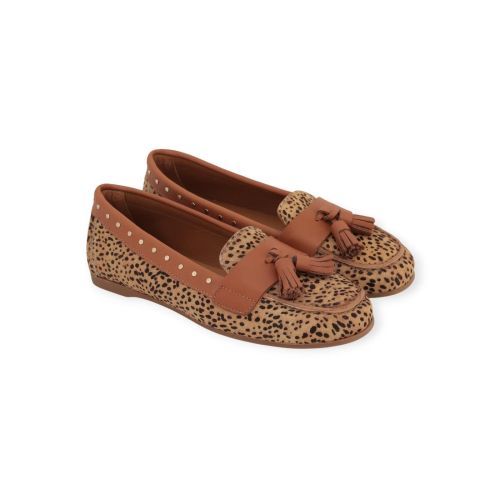 Ctwlk Catwalk Gilroy dames mocassin in het leopard print pony. Ctwlk Catwalk Gilroy dames mocassin in het leopard print pony.