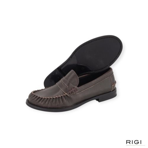 CTWLK, Catwalk Jenny mocassin in bruin vintage, gewaxed leer voor dames. CTWLK, Catwalk Jenny mocassin in bruin vintage, gewaxed leer voor dames.