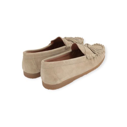 Ctwlk Catwalk Pablito dames mocassin in het zand suede leer.