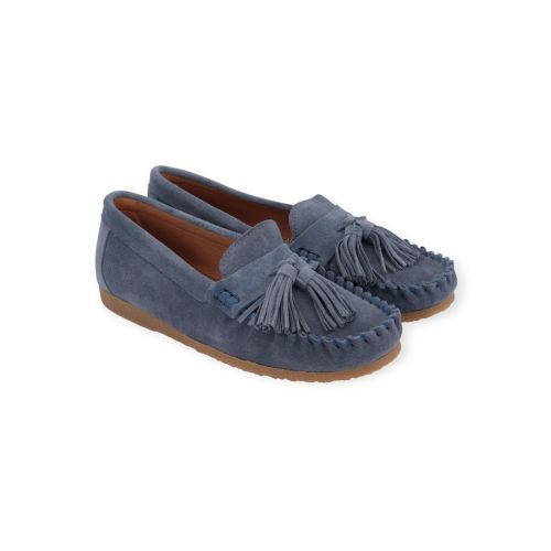 Ctwlk Catwalk Pablito dames mocassin in het jeans suede leer. Ctwlk Catwalk Pablito dames mocassin in het jeans suede leer.