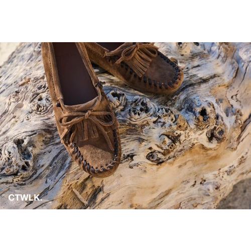 Ctwlk Catwalk Patron dames mocassin in het bruin suede.