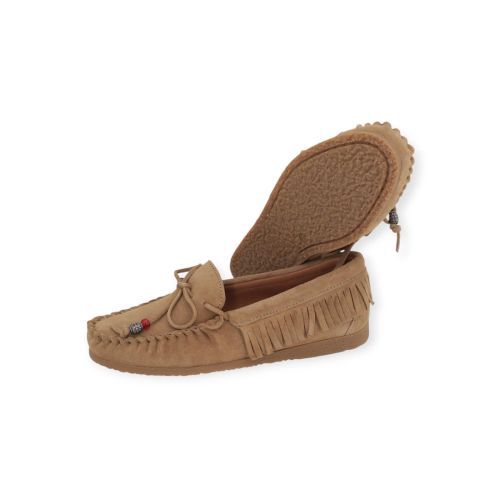 Ctwlk Catwalk Polley dames mocassin in het cognac beige suede leer. Ctwlk Catwalk Polley dames mocassin in het cognac beige suede leer.