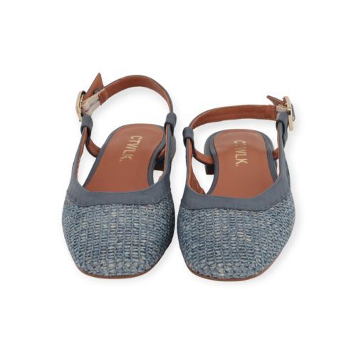 CTWLK Ralf N9 ballerina in cognac raffia voor dames. CTWLK Ralf N9 ballerina in cognac raffia voor dames.