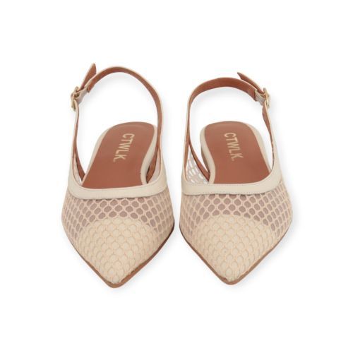 CTWLK Romee Q8 ballerina in beige voor dames.