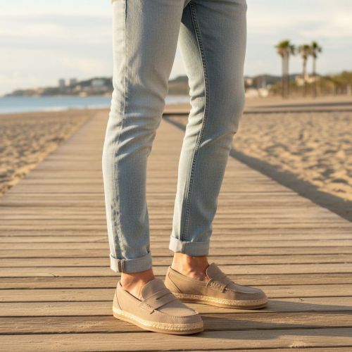 CTWLK – Catwalk Steff Q5 mocassin voor heren in zand suède. 
