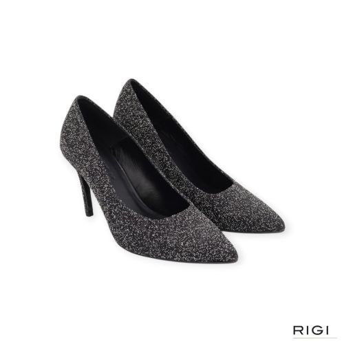 CTWLK Tabella/D3 pump in zwart glitter leer voor dames. 
