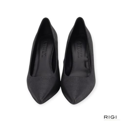 CTWLK Tabella/J8 pump in zwart metallic suède voor dames. 
