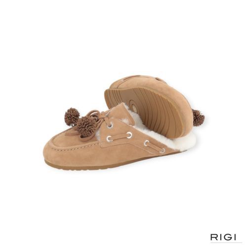 Cycleur De Luxe Annaelle muil in cognac suède voor dames. 