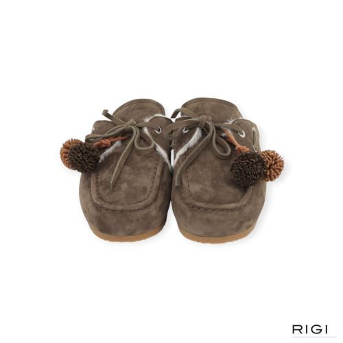 Cycleur De Luxe Annaelle muil in kaki suède voor dames. Cycleur De Luxe Annaelle muil in kaki suède voor dames.